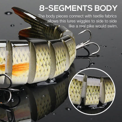 Fishing Lures Multi Jointed Swimbait Crank Bait Slow Sinking