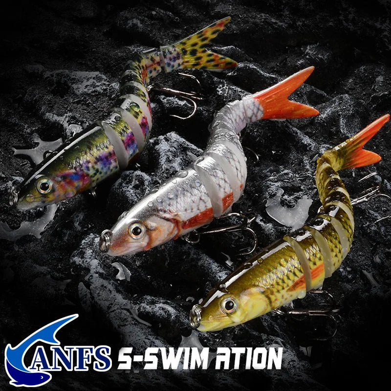 Fishing Lures Multi Jointed Swimbait Crank Bait Slow Sinking