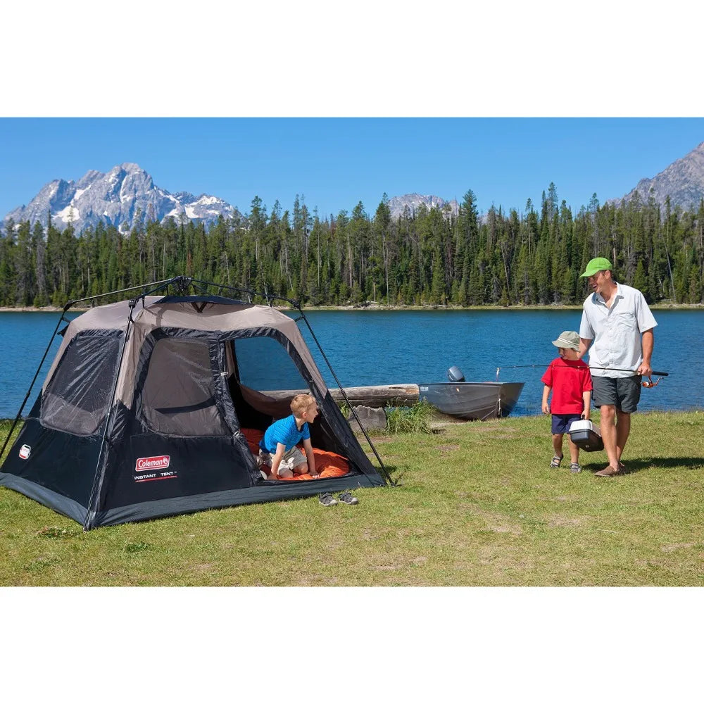 Coleman Camping 4 Person Tent with WeatherTec Technology - Fozz&