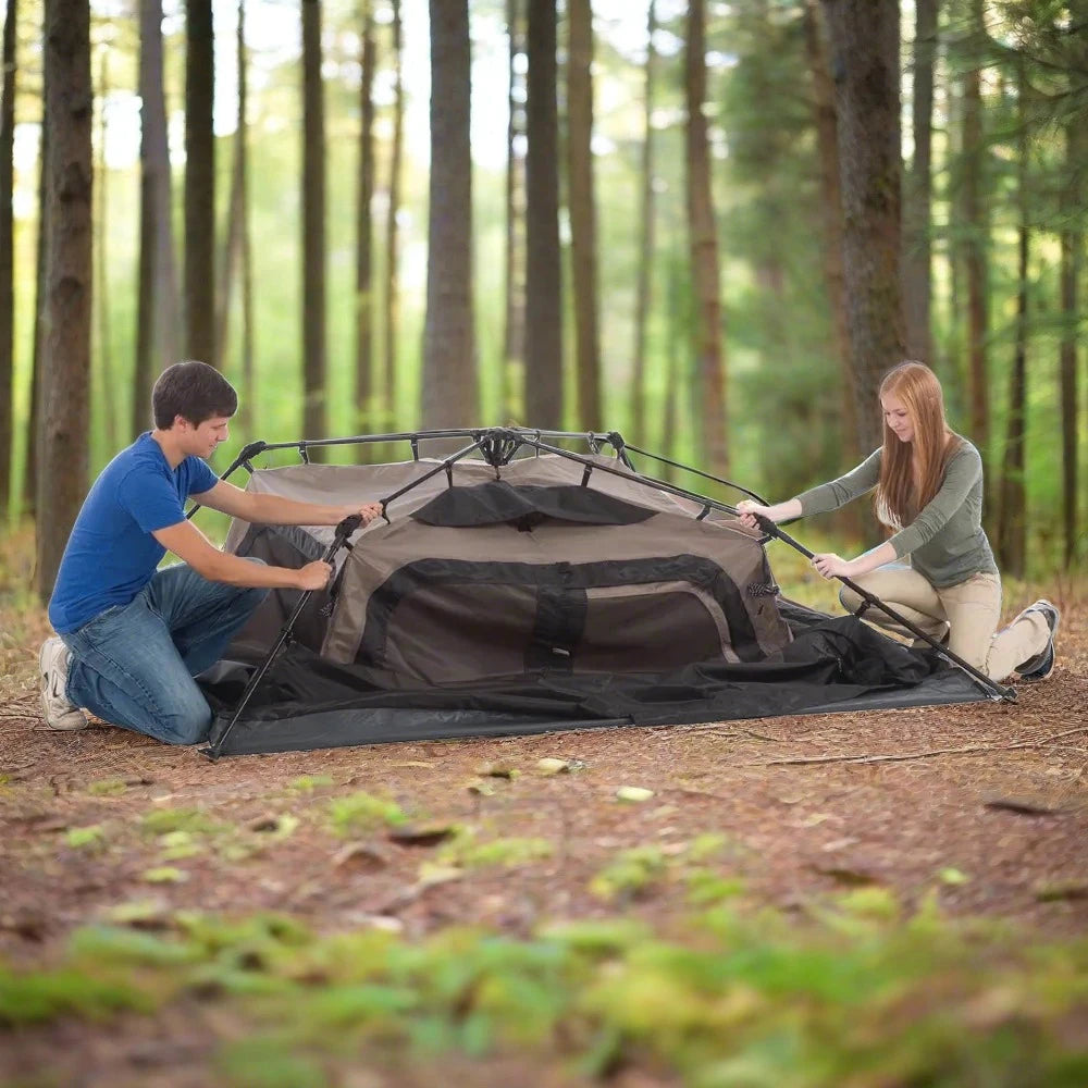 Coleman Camping 4 Person Tent with WeatherTec Technology - Fozz&