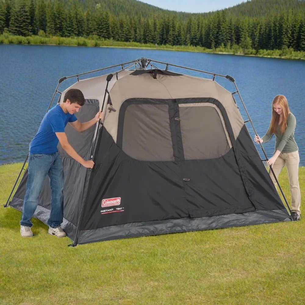 Coleman Camping 4 Person Tent with WeatherTec Technology - Fozz&