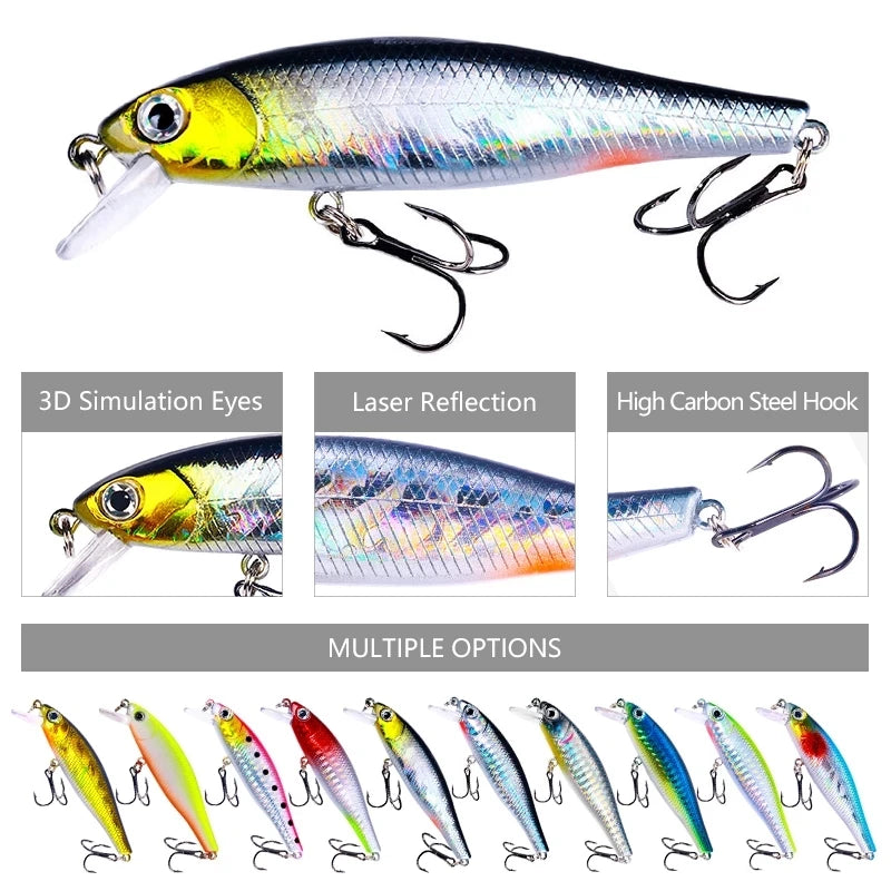 Minnow Crank Wobbler Jerkbait Fishing Lure 8.8Cm 9G Isca Artificial Carkbait Swimbait